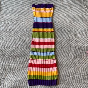 Striped Tube Top Multi Color Dress